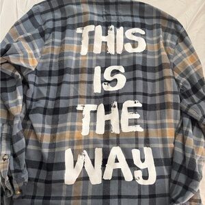 Cakeworthy Star Wars The Mandalorian Flannel Shirt XL This Is The Way Grogu